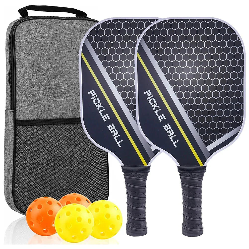 Pickleball Paddles Set 2 Graphite Carbon Fiber USAPA Approved Lightweight Indoor Outdoor All Ages Bag - Quincelle.co