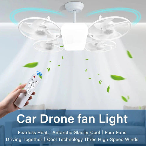 2-in-1 E27 Socket Ceiling Fan Light - Dimmable LED with Remote - 3 Color... — Gift Idea