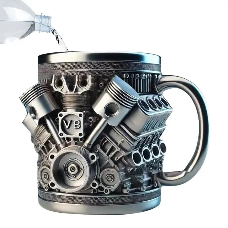 V8 Engines Stainless Steel Tankard Mug - Quincelle.co