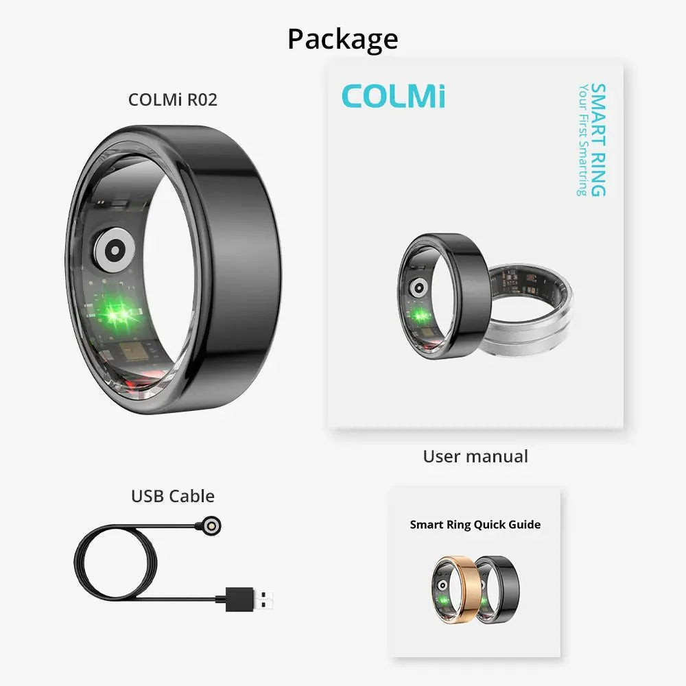 Smart Ring Titanium Steel Health Tracker IP68 3ATM Waterproof Multi Spor... — View 6