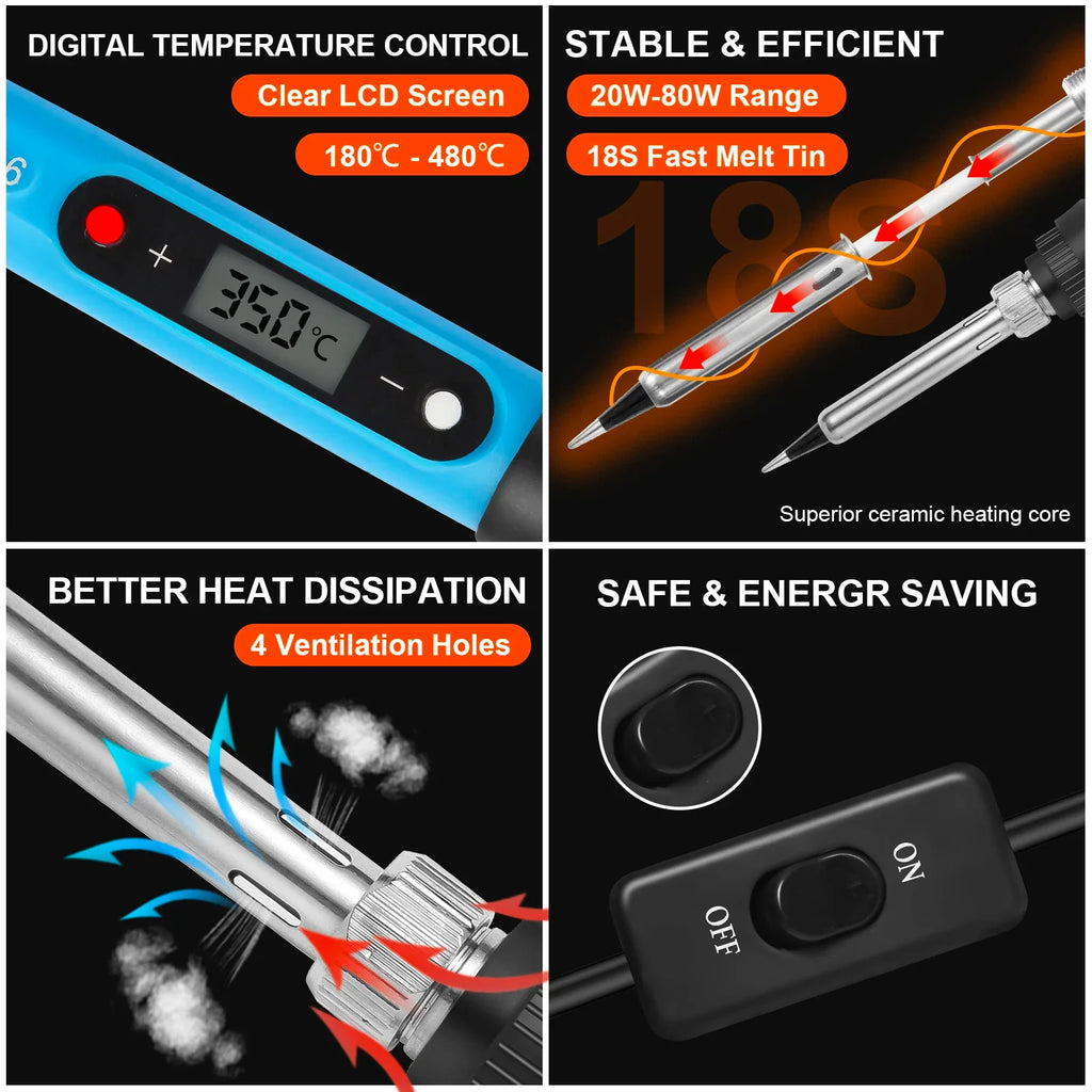 Digital Soldering Iron Kit – Precision Welding & Repair Tool — View 2
