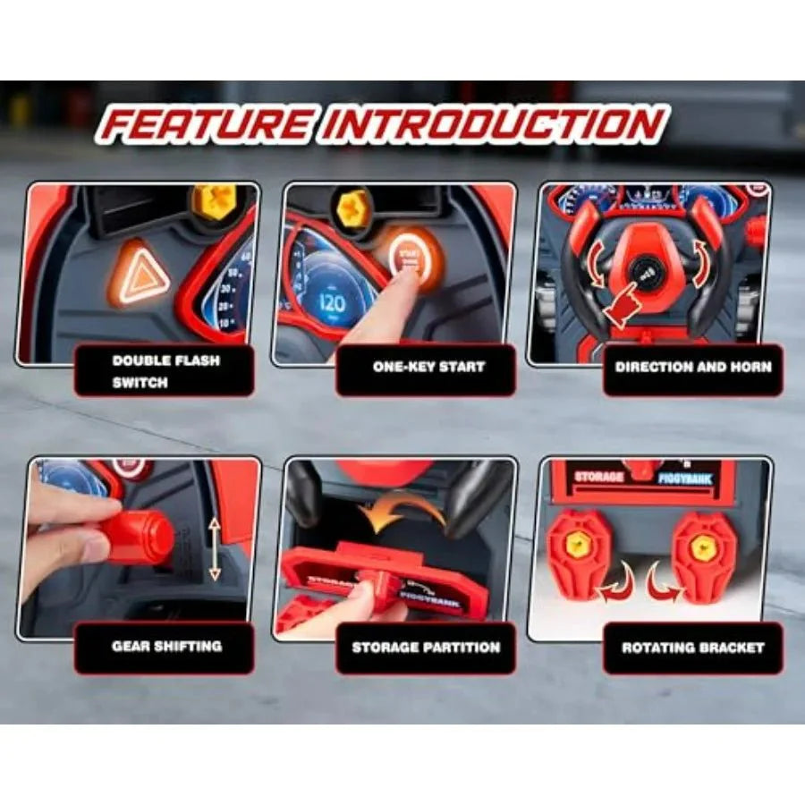 Little Mechanic: 61 - Piece Kids Truck Engine Toy Set, Educational Car Maintenance Play for Ages 3 - 5 Years| Educational STEM Workshop - Quincelle.co