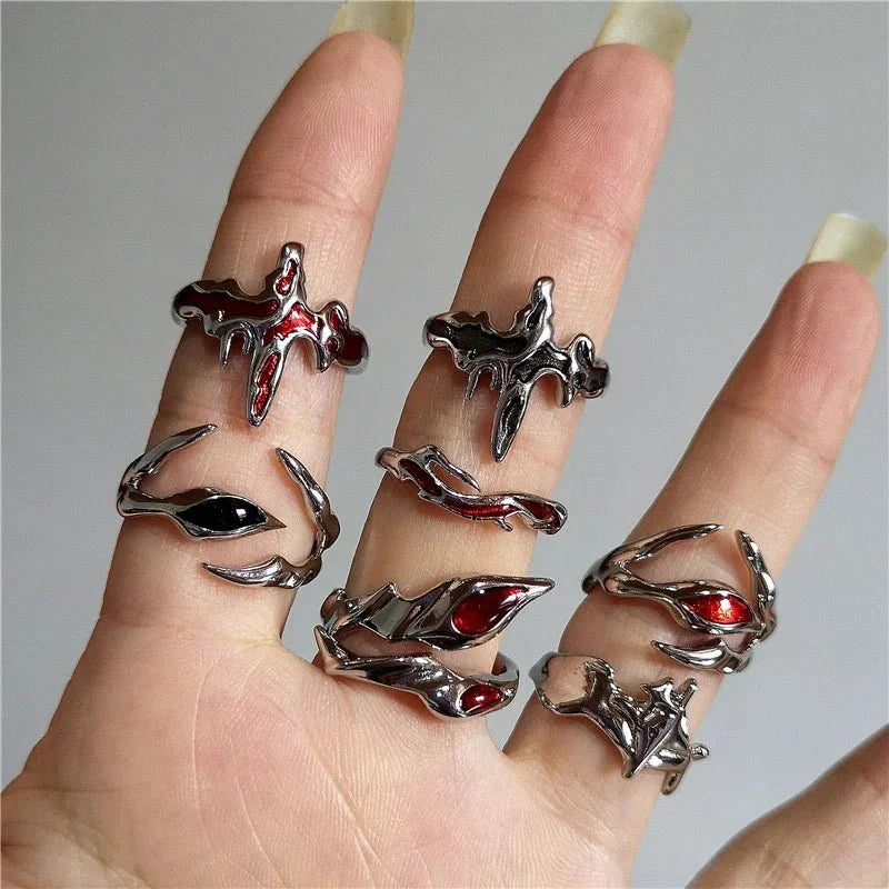 Quincelle™ Gothic Cross Ring | Punk Irregular Y2K Grunge Jewelry — Gift Idea