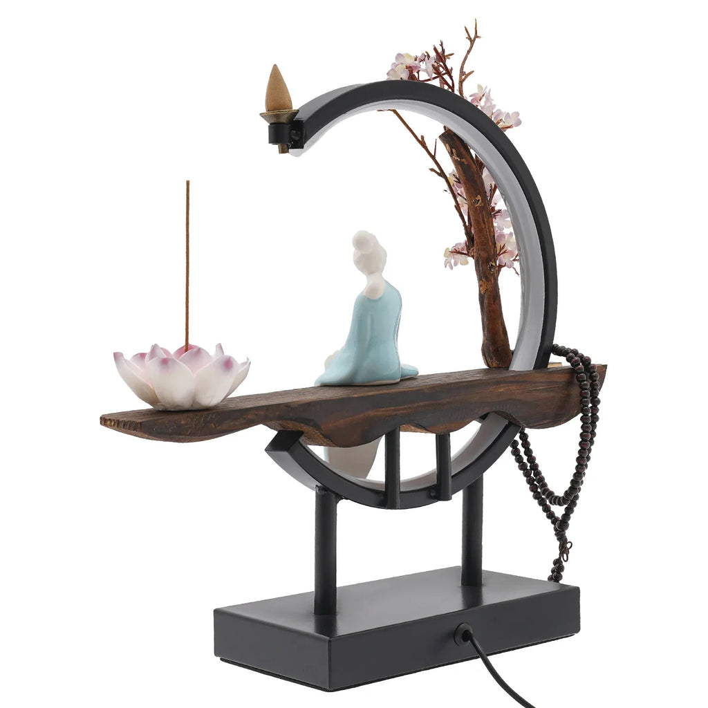 Modern Chinese Backflow Incense Burner Waterfall Ceramic Holder for Home Décor, Meditation & Stress Relief Gift Set - Quincelle.co