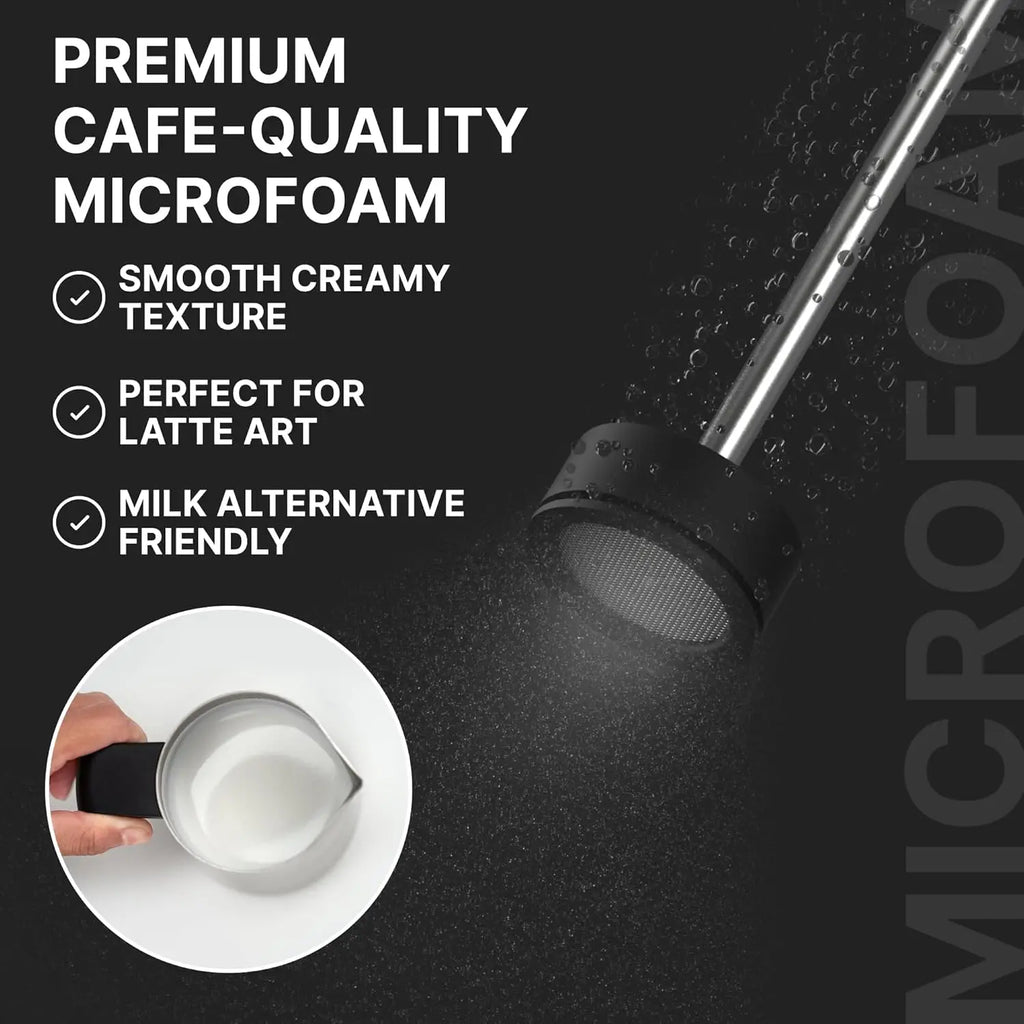 Professional Milk Frother Dual - Speed Waterproof USB - C Rechargeable Barista Foam 30s Latte Coffee - Quincelle.co