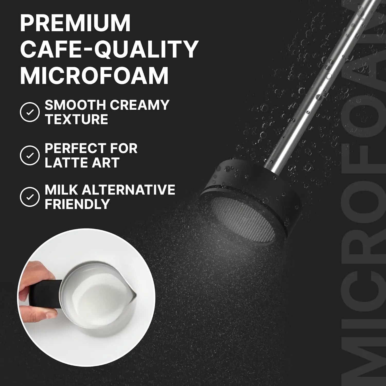 Professional Milk Frother Dual - Speed Waterproof USB - C Rechargeable Barista Foam 30s Latte Coffee - Quincelle.co