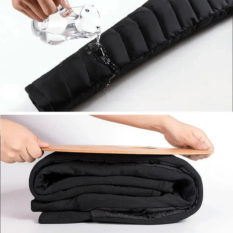 Winter Down Cotton Pencil Pants | Windproof High - Waist Warm Slim Trousers - Quincelle.co