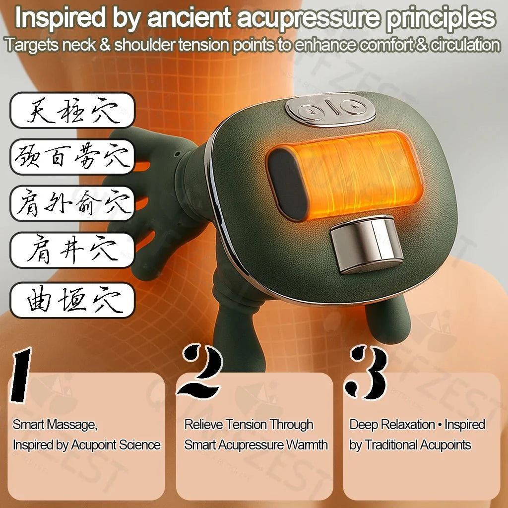N7 Master™ Wireless Shiatsu Shawl | 4D Deep - Tissue Neck & Shoulder Massager - Quincelle.co