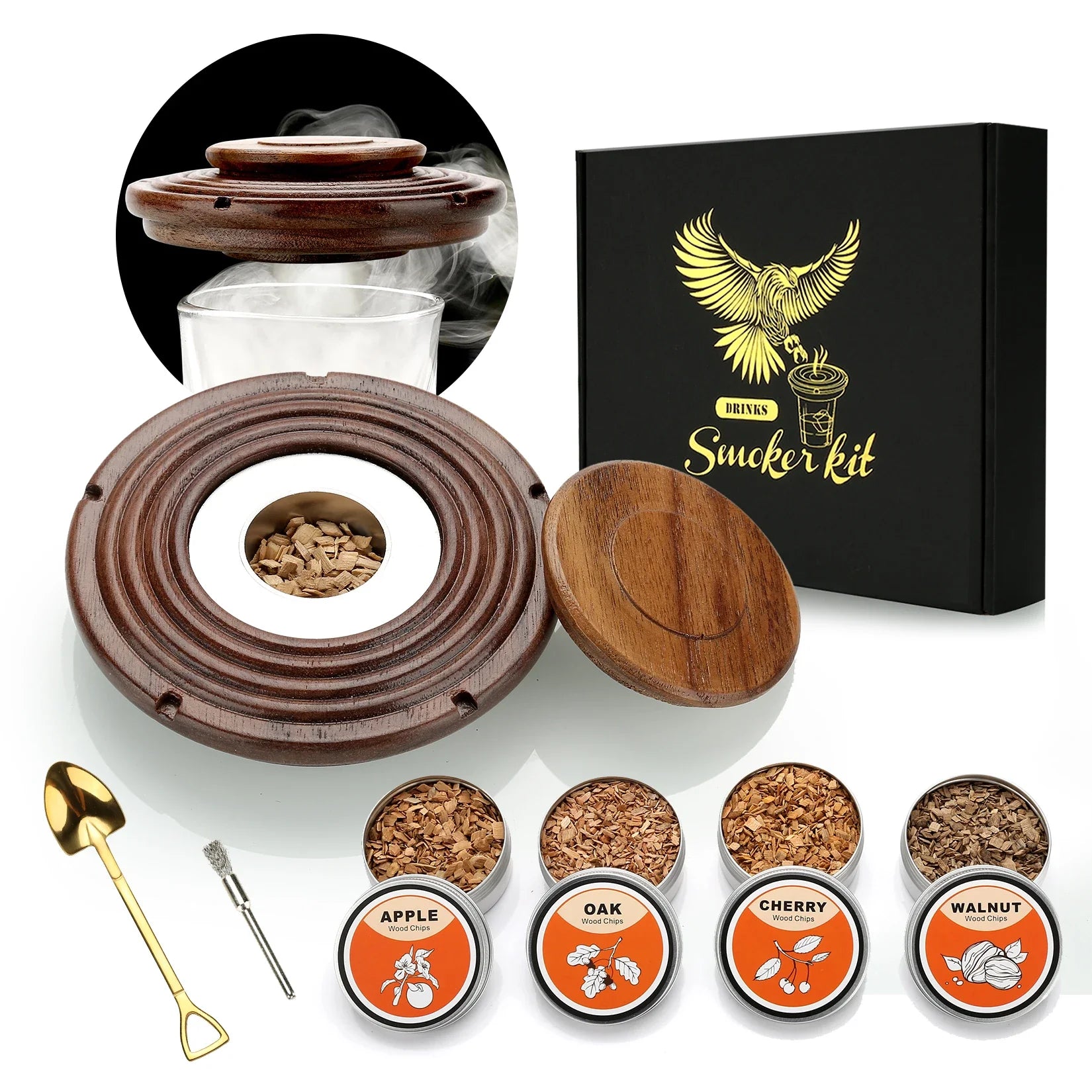 Cocktail Smoker Kit — Old Fashioned Whiskey Smoker Drinks Kit & Cocktail... — View 11