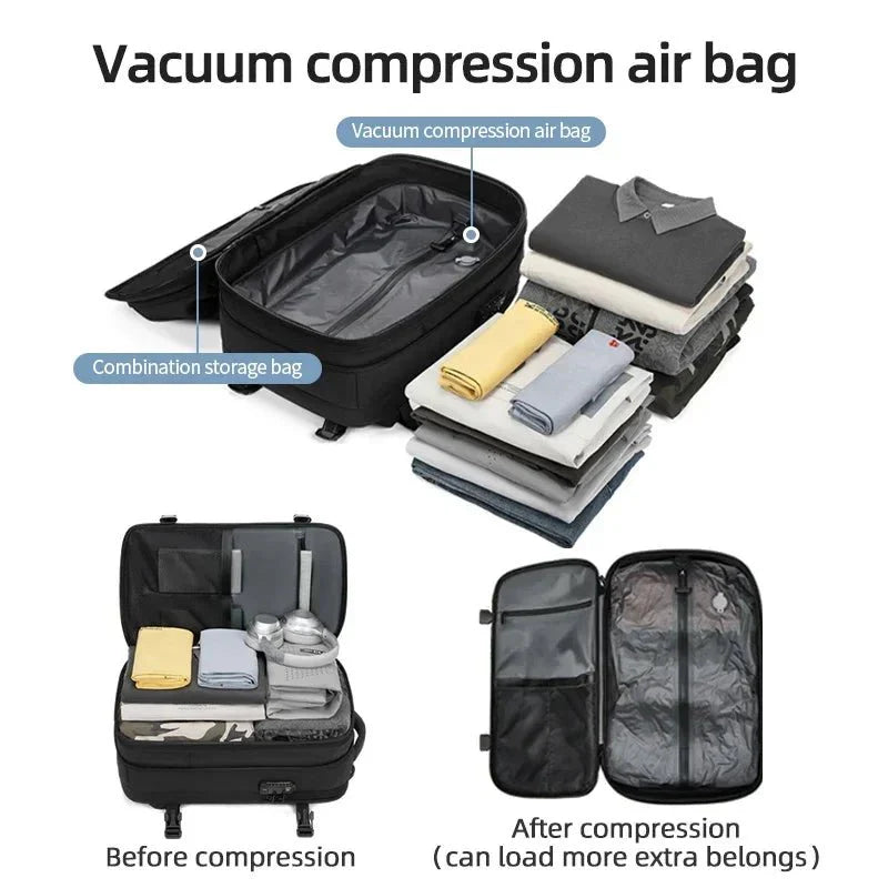 Quincelle 17-Inch Hybrid Compression Backpack | The Ultimate Space-Saver f... — View 4