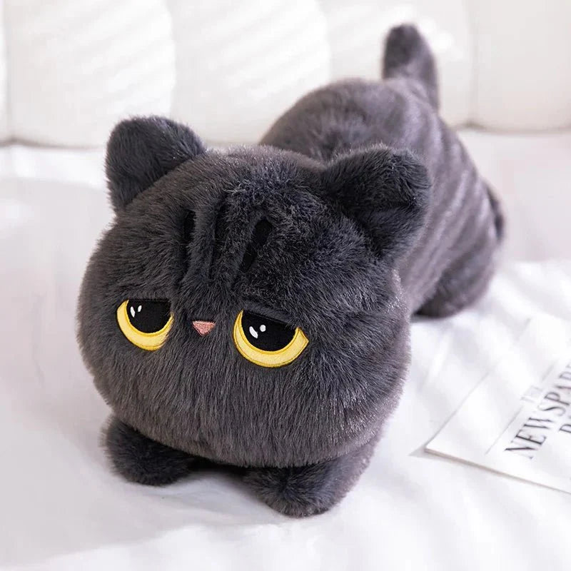 Cute Black Cat Plush Toy - Kawaii Cuddly Pillow Cushion — View 4