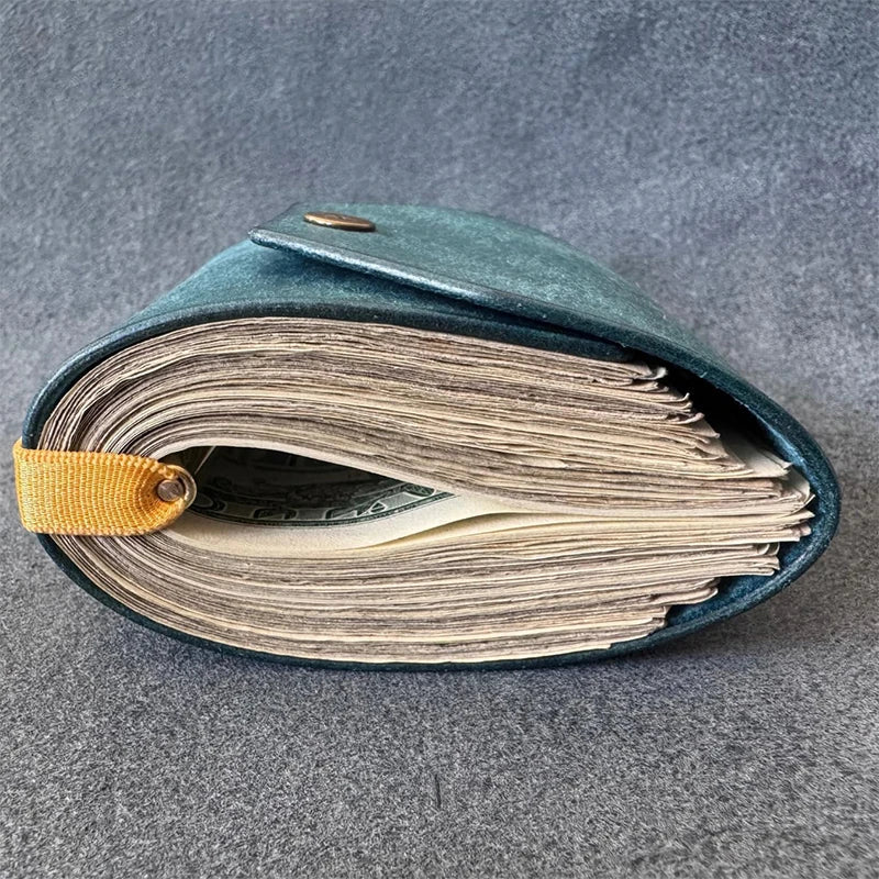 The Cash Wrap Leather Wallet – Luxury Compact Money Organizer & Fast Cash Access Holder - Quincelle.co