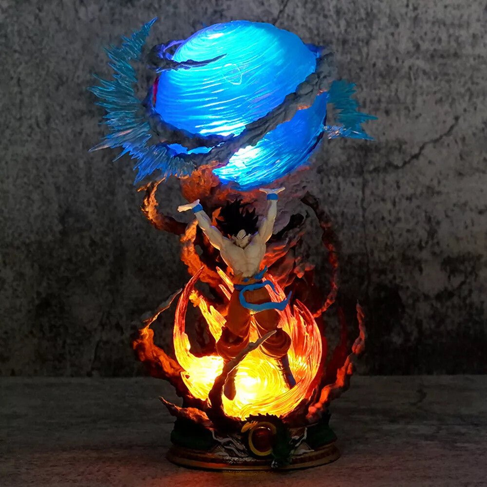 Anime Dragon Ball Z Goku Spirit Bomb LED Figure Lamp 25cm USB Desk Light DBZ Fan Gift - Quincelle.co