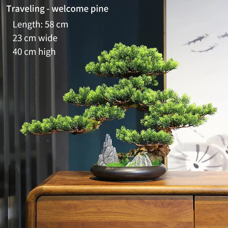 Artificial Bonsai Tree - Premium Immortal Welcoming Pine Home Decor — View 7