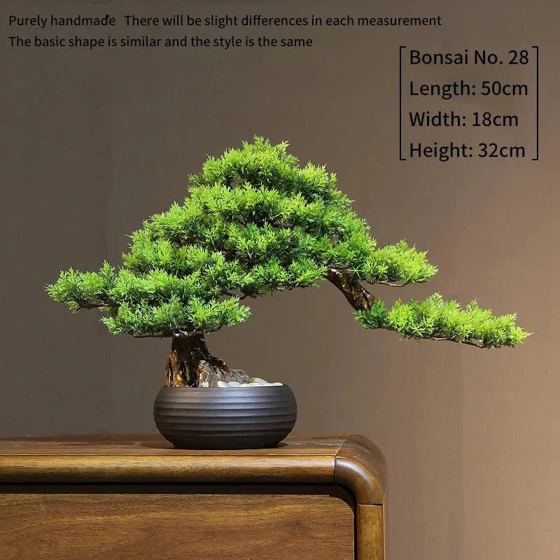 Artificial Bonsai Tree - Premium Immortal Welcoming Pine Home Decor — View 13