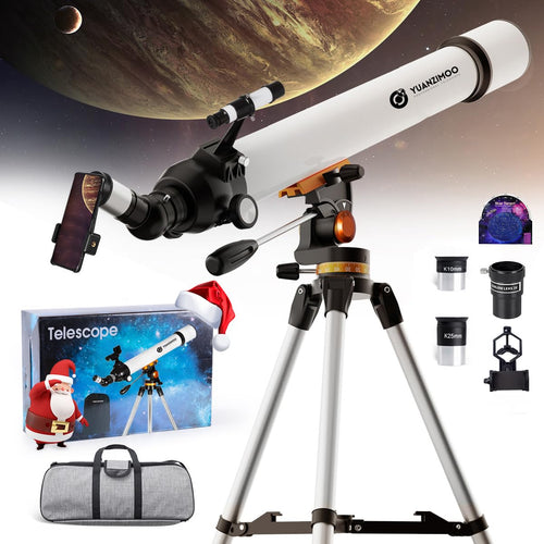 Beginner Refractor Telescope 70mm Aperture 700mm, Astronomy Telescope Adults Kids with Phone Adapter Tripod - Quincelle.co