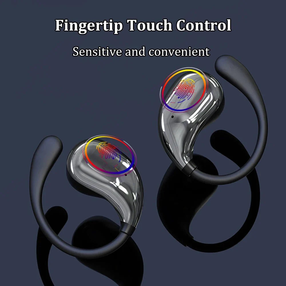 Ear Hook TWS Wireless Earbuds HiFi Stereo Waterproof Headphones LED Display — View 4