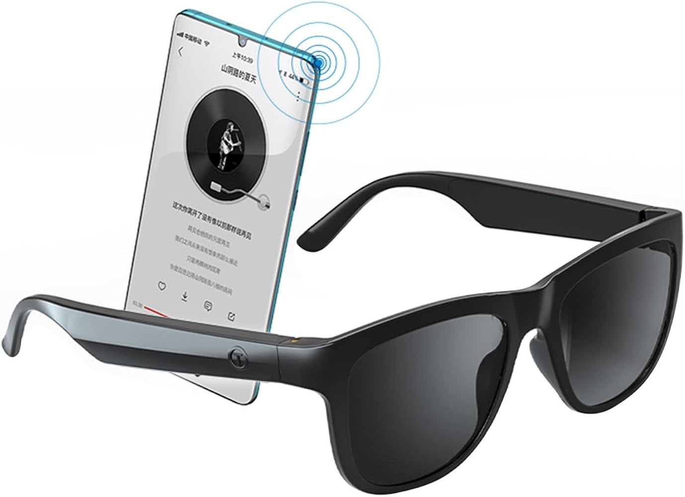 Bone Conduction Smart Audio Sunglasses Bluetooth 5.3, Open - Ear Wireless Headphones UV400 IPX6 Waterproof - Quincelle.co