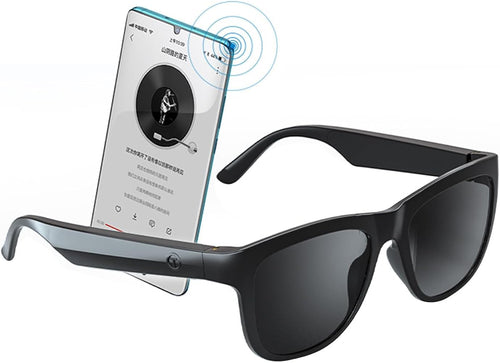Bone Conduction Smart Audio Sunglasses Bluetooth 5.3, Open - Ear Wireless Headphones UV400 IPX6 Waterproof - Quincelle.co