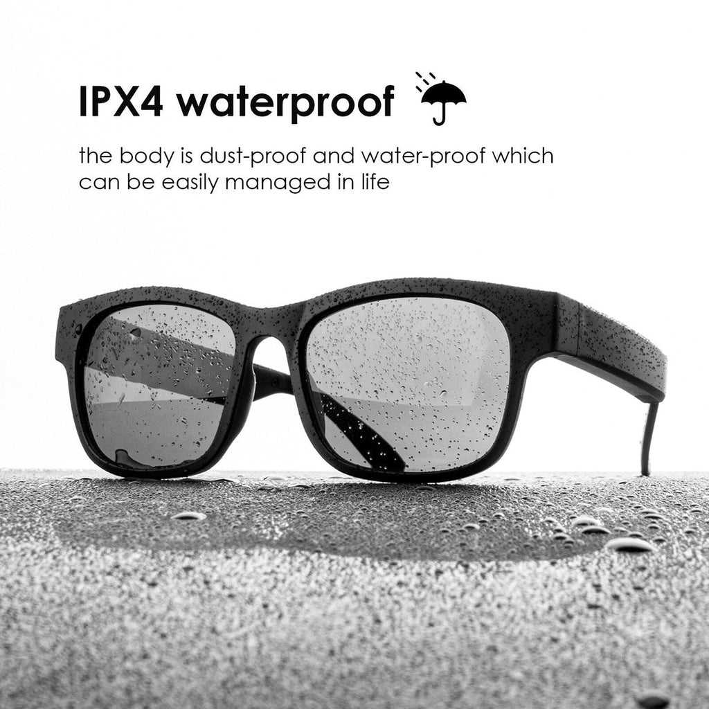 Bone Conduction Smart Audio Sunglasses Bluetooth 5.3, Open - Ear Wireless Headphones UV400 IPX6 Waterproof - Quincelle.co
