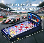 Castle Desktop Pinball Machine | LED Lights, Sounds & Digital Scoreboard Tabletop Arcade - Quincelle.co