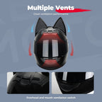 CatEars Detachable Cat-Ear Motorcycle Helmet DOT ECE Certified Limited E... — View 7