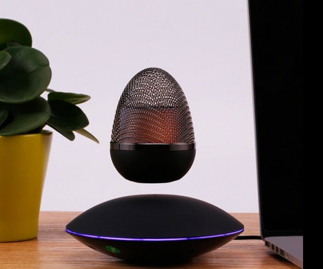 Magnetic Levitating Bluetooth Speaker – 360° Rotation RGB LED Floating Wireless Speaker - Quincelle.co