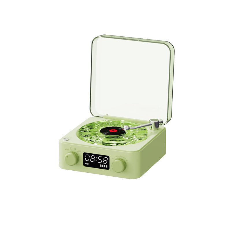 Retro Turntable Bluetooth 5.0 Speaker with RGB Ambient Light and Nature Sounds - Quincelle.co