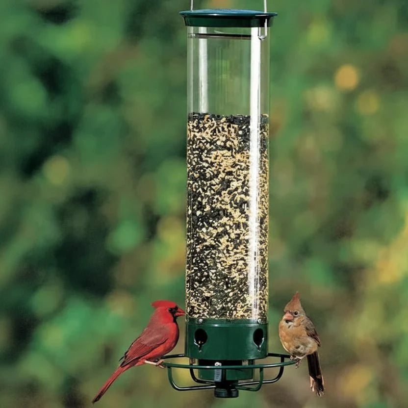 Squirrel - Proof Bird Feeder Spinning Tube – 4 Ports 5lb Capacity Weight Activated Outdoor Hanging - Quincelle.co