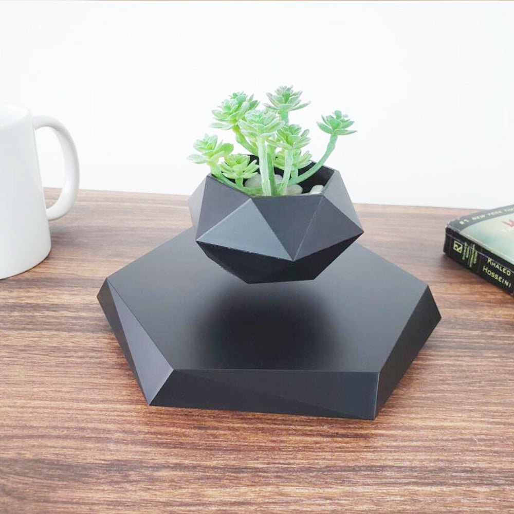 Magnetic Levitating Plant Pot – Floating 360° Rotating Bonsai Planter Succulent Home Decor Gift - Quincelle.co