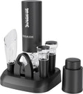 Electric Wine Opener Gift Set 7 - in - 1, Rechargeable Automatic Corkscrew with Foil Cutter Aerator Stoppers - Quincelle.co