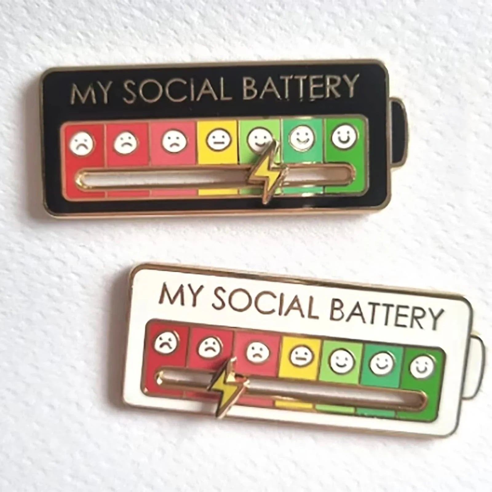 Quincelle Pins: Social Battery Mood Tracker — Gift Idea