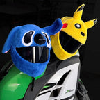 Fluffy Cartoon Motorcycle Helmet Cover Plush Set - Personalized Helmets Accessories - Quincelle.co
