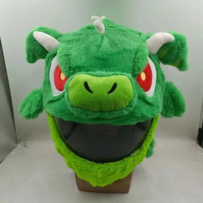 Fluffy Cartoon Motorcycle Helmet Cover Plush Set - Personalized Helmets Accessories - Quincelle.co