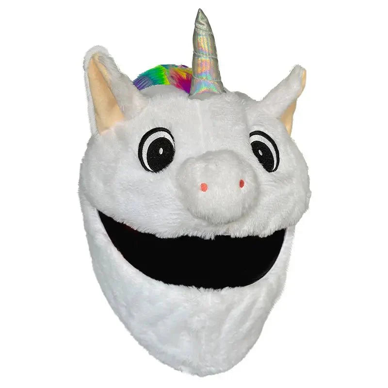 Fluffy Cartoon Motorcycle Helmet Cover Plush Set - Personalized Helmets Accessories - Quincelle.co