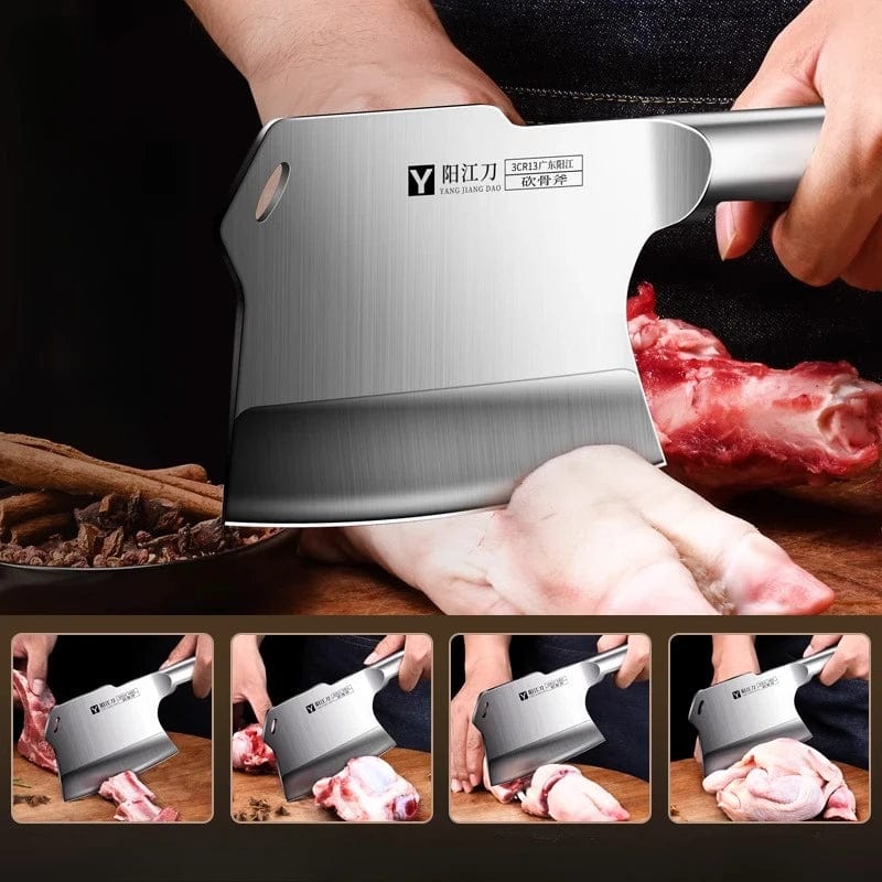 Forged Bone Cutting Knife - Premium Heavy-Duty Cleaver for Butchers — View 5