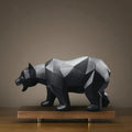 Geometric Bear Statue Resin Nordic Animal Sculpture Modern Home Office D... — Gift Idea