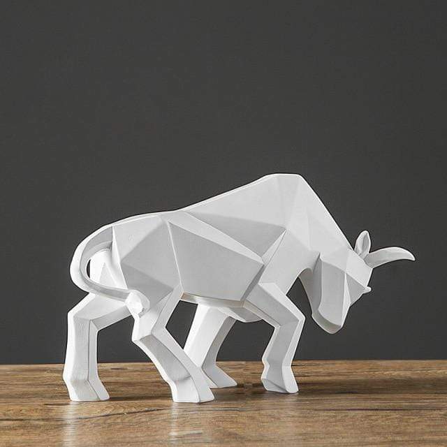 Geometric Bull Figurine Modern Abstract Bull Sculpture Home Office Desk ... — View 15