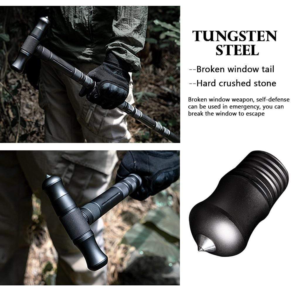 Heavy Duty Collapsible Walking Stick - Best Multifunctional Trekking Hik... — View 13