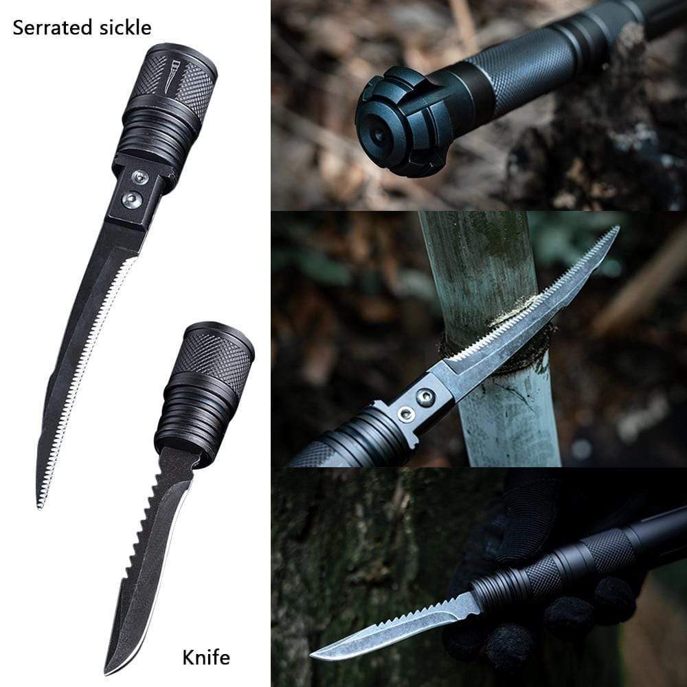 Heavy Duty Collapsible Walking Stick - Best Multifunctional Trekking Hik... — View 5