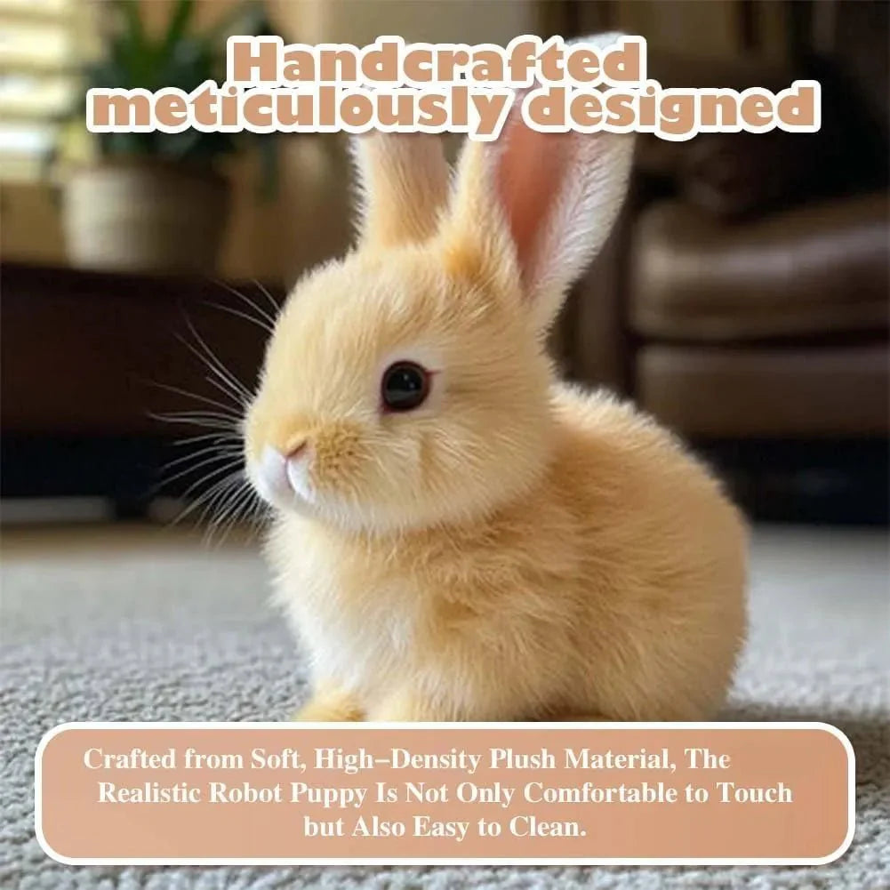 SnuggleHop Interactive Plush Bunny – Hops, Wiggles Ears, Touch - Activated, PP Cotton, Leash Included - Quincelle.co