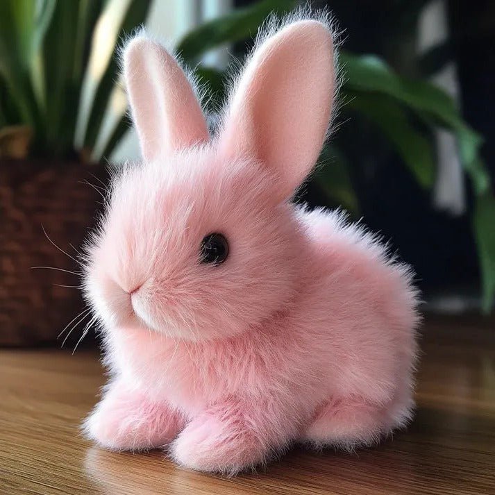 SnuggleHop Interactive Plush Bunny – Hops, Wiggles Ears, Touch - Activated, PP Cotton, Leash Included - Quincelle.co