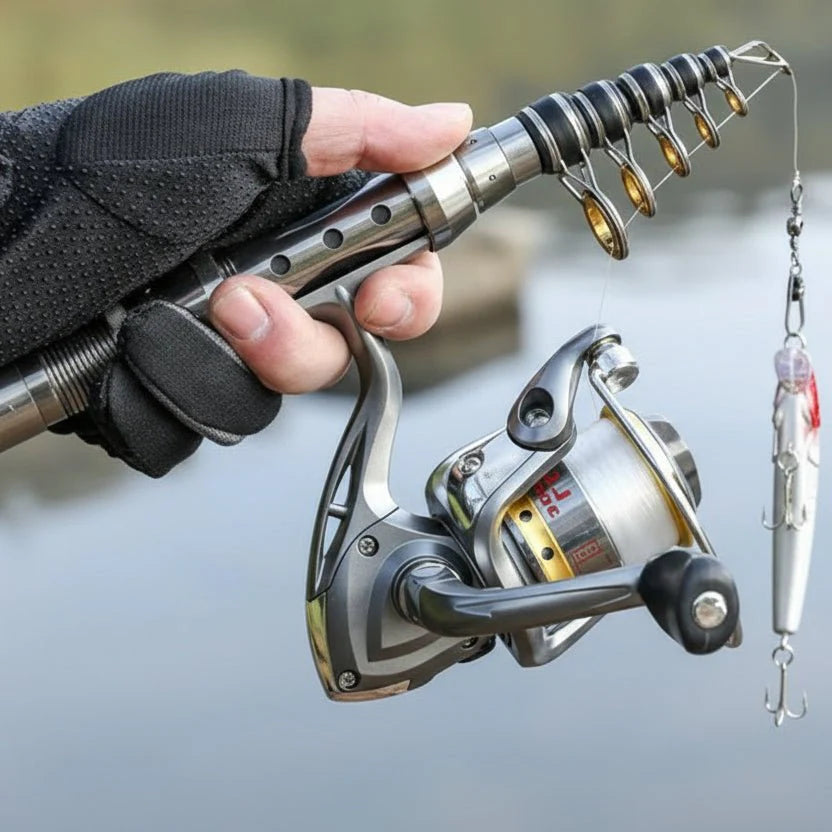 Carbon Fiber Telescopic Fishing Rod & Reel Combo – 12+1BB Spinning Reel,... — Gift Idea