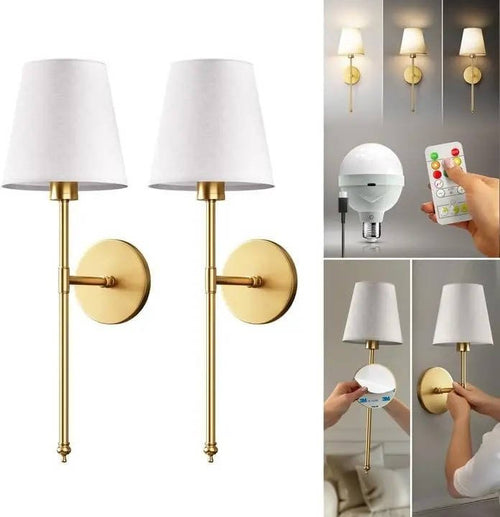 Battery Operated Wall Sconces – Wireless LED Wall Lights, No Wiring Requ... — Gift Idea