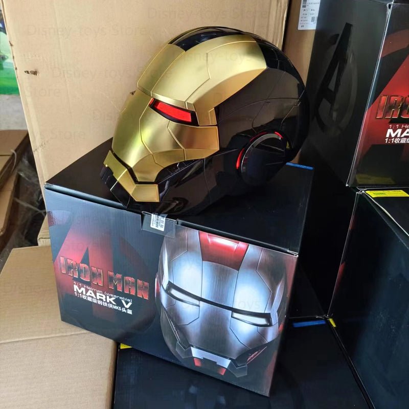 Iron Man MK5 MK50 Voice Control Cosplay Helmet 11 - Servo LED 1:1 Scale Wearable Prop Adults Silver Gold - Quincelle.co