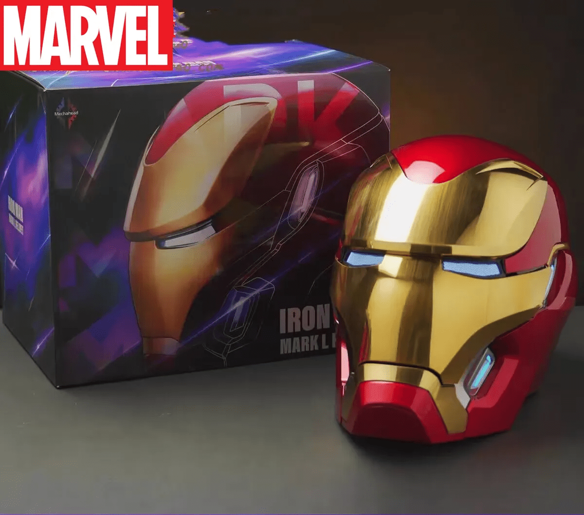 Iron Man MK5 MK50 Voice Control Cosplay Helmet 11 - Servo LED 1:1 Scale Wearable Prop Adults Silver Gold - Quincelle.co