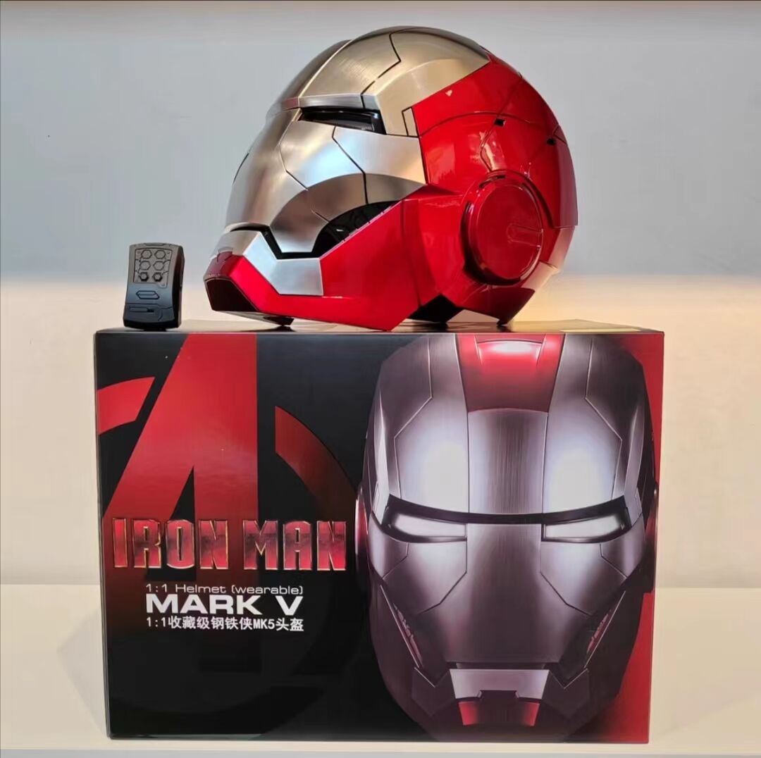 Iron Man MK5 MK50 Voice Control Cosplay Helmet 11 - Servo LED 1:1 Scale Wearable Prop Adults Silver Gold - Quincelle.co