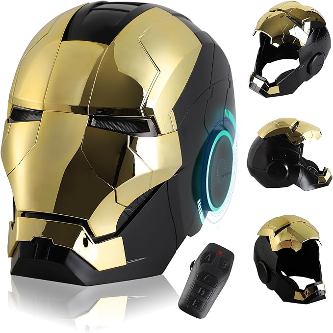 Iron Man MK5 MK50 Voice Control Cosplay Helmet 11 - Servo LED 1:1 Scale Wearable Prop Adults Silver Gold - Quincelle.co