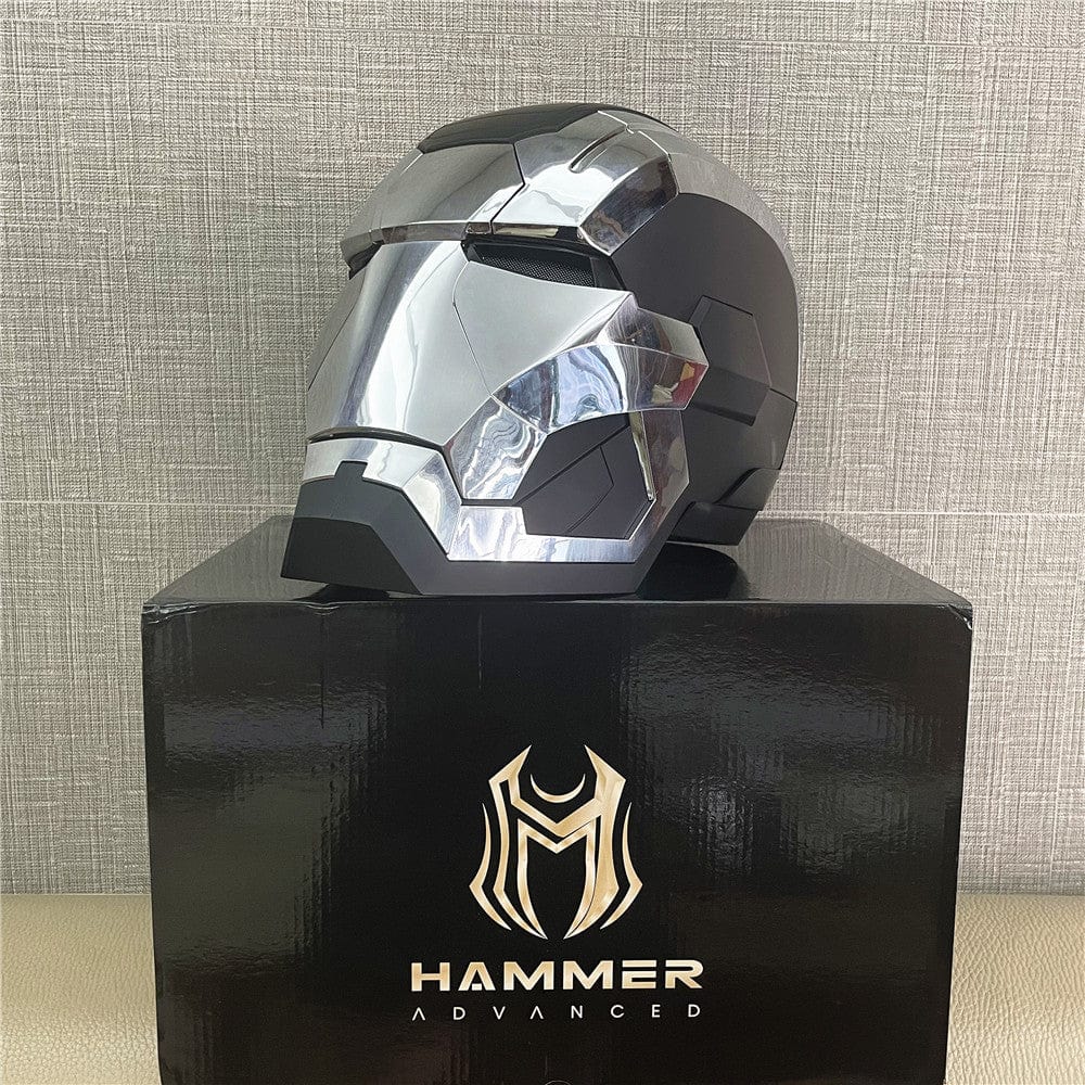 Iron Man MK5 MK50 Voice Control Cosplay Helmet 11 - Servo LED 1:1 Scale Wearable Prop Adults Silver Gold - Quincelle.co