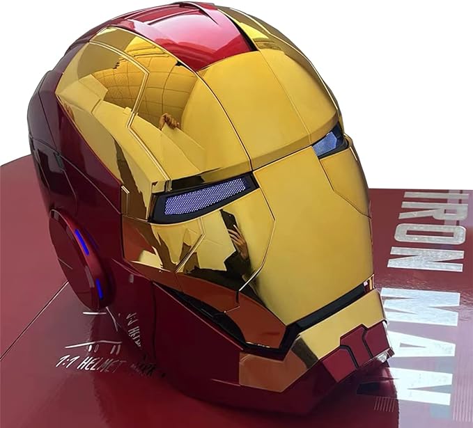 Iron Man MK5 MK50 Voice Control Cosplay Helmet 11 - Servo LED 1:1 Scale Wearable Prop Adults Silver Gold - Quincelle.co